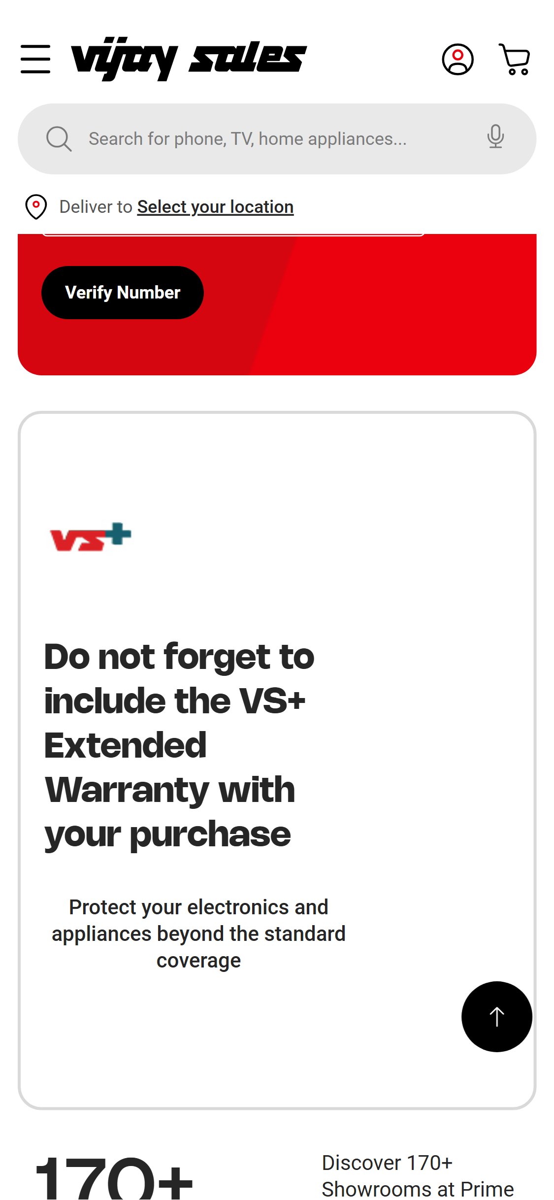 Vijay Sales â€” VS+ Warranty Specific Trust Card